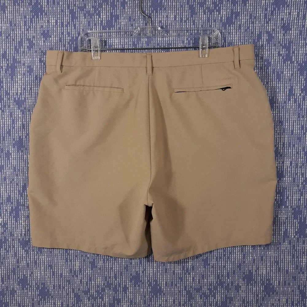 Bonobos Shorts Mens 40 x 9 Beige Flat Front Golf Athletic Chino Slash Pockets